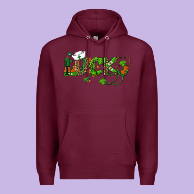 St Patricks Day Lucky Nurse Premium Hoodie Designed By Ranaportraitstore