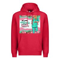 Cardinal she works willingly with her hands blonde nurse Premium Hoodie - RanaPortraitStore