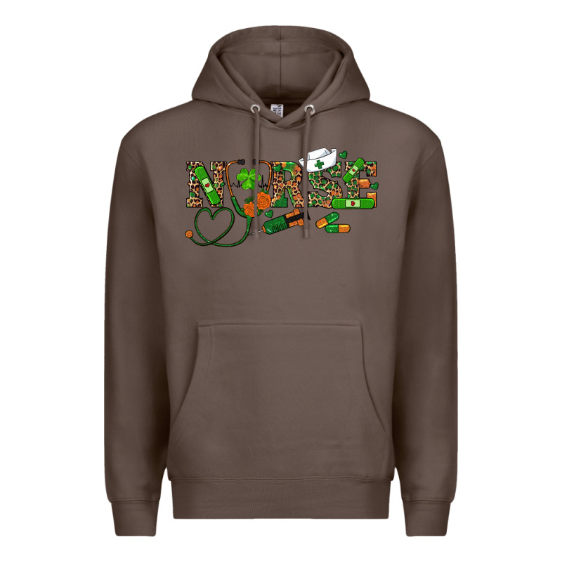 St Patricks Day Nurse Premium Hoodie by RanaPortraitStore | Teevron