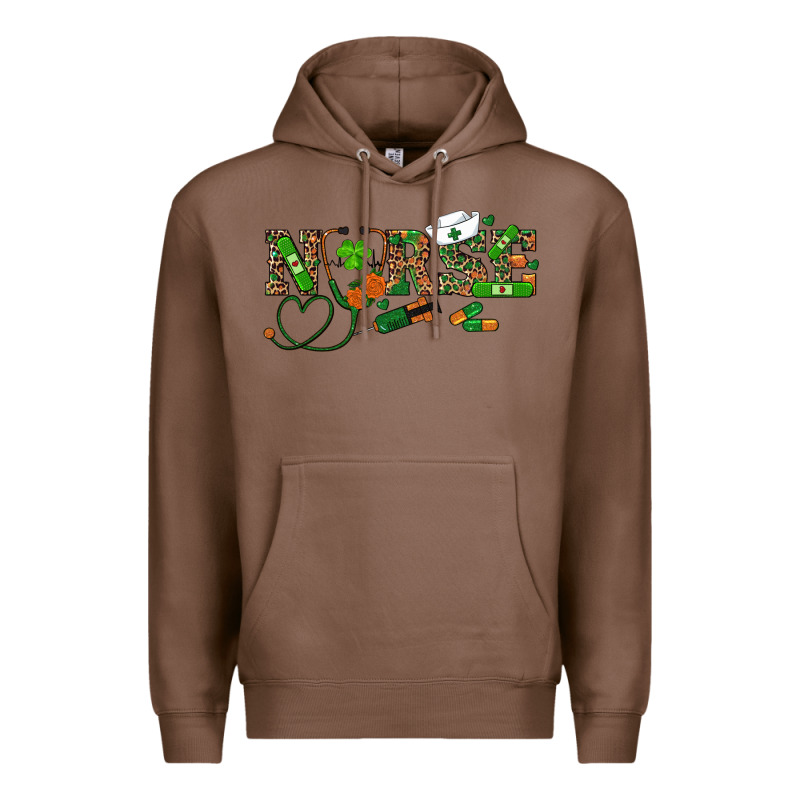 St Patricks Day Nurse Premium Hoodie by RanaPortraitStore | Teevron