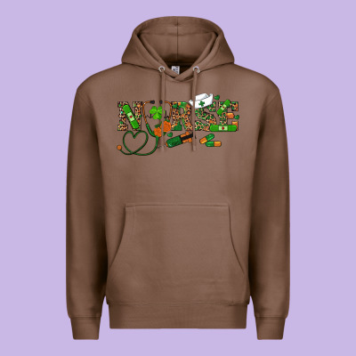 St Patricks Day Nurse Premium Hoodie Designed By Ranaportraitstore
