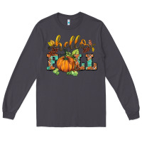 Smoke hello fall pumpkin Long Sleeve Tee - BarkalooDesign