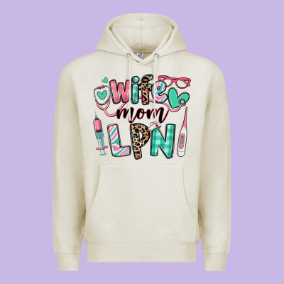 Wife Mom Lpn Licensed Practical Nurse Premium Hoodie Designed By Ranaportraitstore
