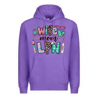 Purple wife mom lpn licensed practical nurse Premium Hoodie - RanaPortraitStore