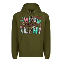 Army Green wife mom lpn licensed practical nurse Premium Hoodie - RanaPortraitStore