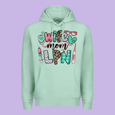 Wife Mom Lpn Licensed Practical Nurse Premium Hoodie Designed By Ranaportraitstore