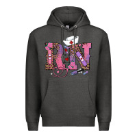 Charcoal Heather valentines day rn registered nurse Premium Hoodie - RanaPortraitStore
