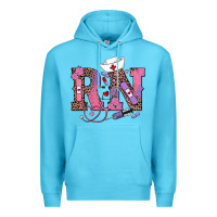 Ocean Blue valentines day rn registered nurse Premium Hoodie - RanaPortraitStore