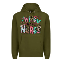 Army Green wife mom nurse Premium Hoodie - RanaPortraitStore