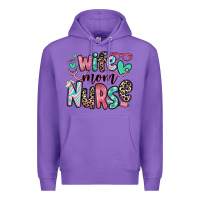 Purple wife mom nurse Premium Hoodie - RanaPortraitStore