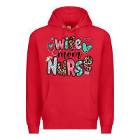Red wife mom nurse Premium Hoodie - RanaPortraitStore