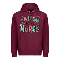 Burgundy wife mom nurse Premium Hoodie - RanaPortraitStore