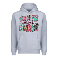 Heather Grey wife mom nurse Premium Hoodie - RanaPortraitStore