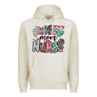 Oatmeal Heather wife mom nurse Premium Hoodie - RanaPortraitStore