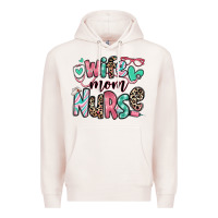 Pale Pink wife mom nurse Premium Hoodie - RanaPortraitStore