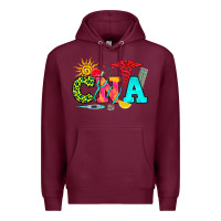 Burgundy cna summer Premium Hoodie - RanaPortraitStore