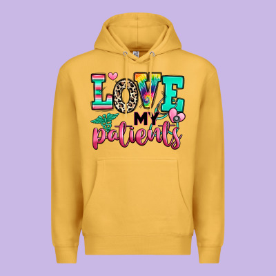 Love My Patients Nurse Premium Hoodie Designed By Ranaportraitstore