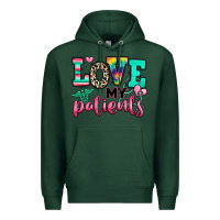 Sports Green love my patients nurse Premium Hoodie - RanaPortraitStore