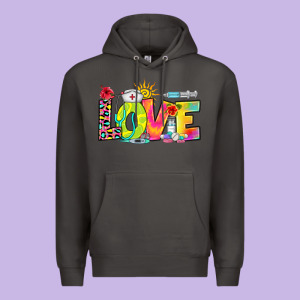 Love Nurse Summer Premium Hoodie Designed By Ranaportraitstore
