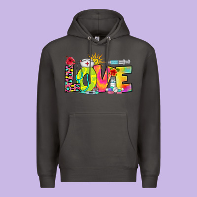 Love Nurse Summer Premium Hoodie Designed By Ranaportraitstore