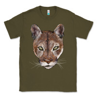 Army Green florida panther  face Classic Tee - BarkalooDesign