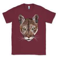 Burgundy florida panther  face Classic Tee - BarkalooDesign