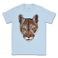Dusty Blue florida panther  face Classic Tee - BarkalooDesign