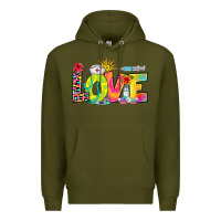 Army Green love nurse summer Premium Hoodie - RanaPortraitStore