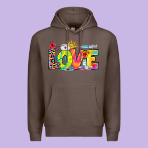 Love Nurse Summer Premium Hoodie Designed By Ranaportraitstore