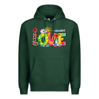 Sports Green love nurse summer Premium Hoodie - RanaPortraitStore