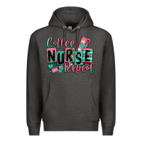 Charcoal Heather coffee nurse repeat Premium Hoodie - RanaPortraitStore