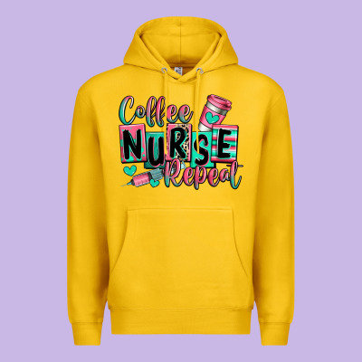 Premium Hoodie coffee nurse repeat