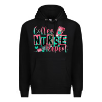 Black coffee nurse repeat Premium Hoodie - RanaPortraitStore