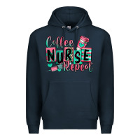 Navy coffee nurse repeat Premium Hoodie - RanaPortraitStore