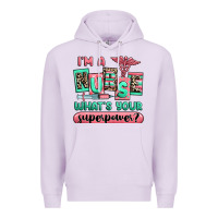 Lilac im a nurse whats your superpower Premium Hoodie - RanaPortraitStore