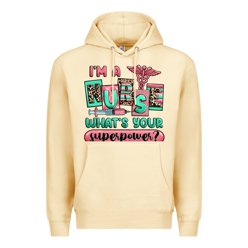 Im A Nurse Whats Your Superpower Premium Hoodie by RanaPortraitStore | Teevron