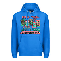 True Royal im a nurse whats your superpower Premium Hoodie - RanaPortraitStore