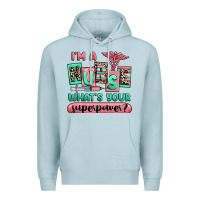 Blue Mist im a nurse whats your superpower Premium Hoodie - RanaPortraitStore