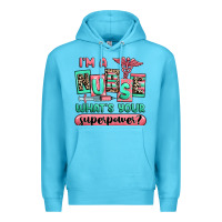 Ocean Blue im a nurse whats your superpower Premium Hoodie - RanaPortraitStore