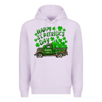 Lilac happy st. patricks day shamrock farm truck Premium Hoodie - RanaPortraitStore