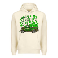 Sandshell happy st. patricks day shamrock farm truck Premium Hoodie - RanaPortraitStore
