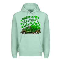 Seafoam happy st. patricks day shamrock farm truck Premium Hoodie - RanaPortraitStore