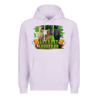 Lilac lets get lucked up charolais and black angus bull Premium Hoodie - RanaPortraitStore