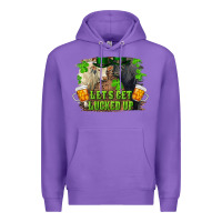Purple lets get lucked up charolais and black angus bull Premium Hoodie - RanaPortraitStore