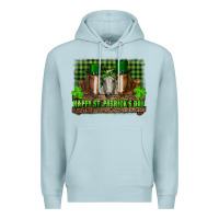 Blue Mist happy st. patricks day horses with leprechaun Premium Hoodie - RanaPortraitStore