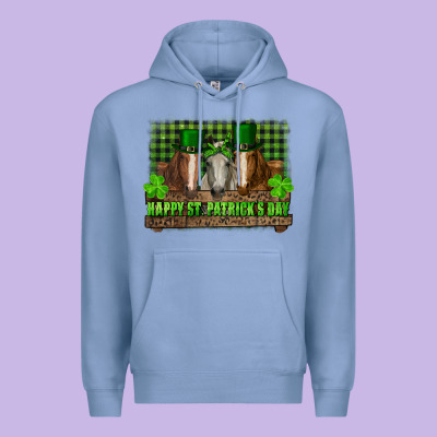 Premium Hoodie happy st. patricks day horses with leprechaun