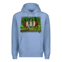 Colony Blue happy st. patricks day horses with leprechaun Premium Hoodie - RanaPortraitStore