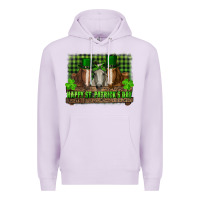 Lilac happy st. patricks day horses with leprechaun Premium Hoodie - RanaPortraitStore