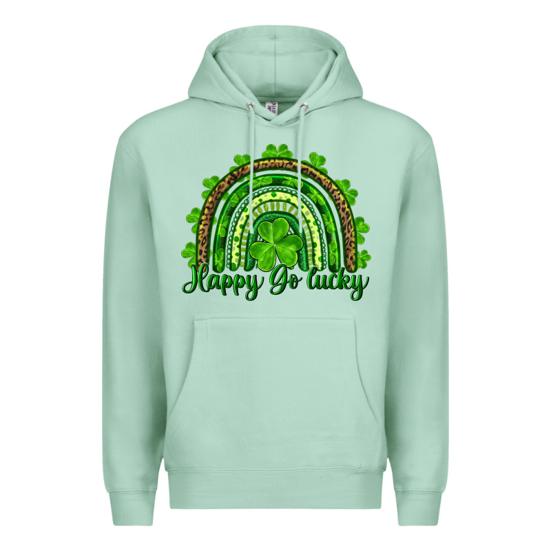 St. Patricks Day Happy Go Lucky Premium Hoodie by RanaPortraitStore | Teevron