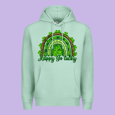 Premium Hoodie st. patricks day happy go lucky